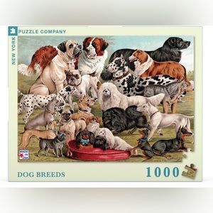 1000 Piece Dog Breeds 26 5/8” x  19 1/4”Jigsaw Puzzle NY Puzzle Company